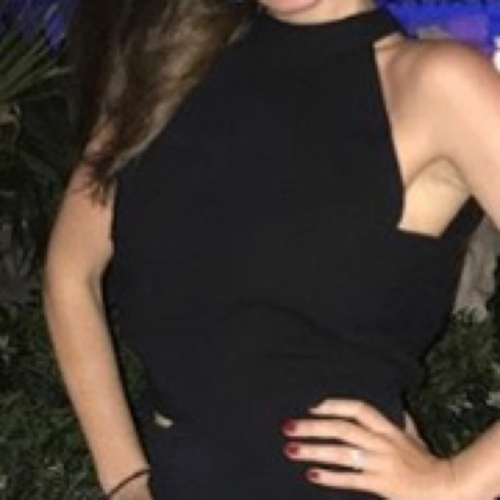 Black bow tie halter